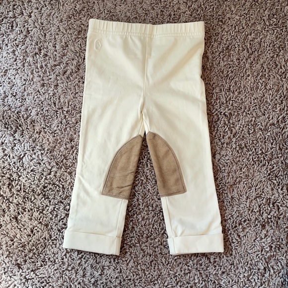 Ralph Lauren cream leggings with tan suede detail - Picture 1 of 4